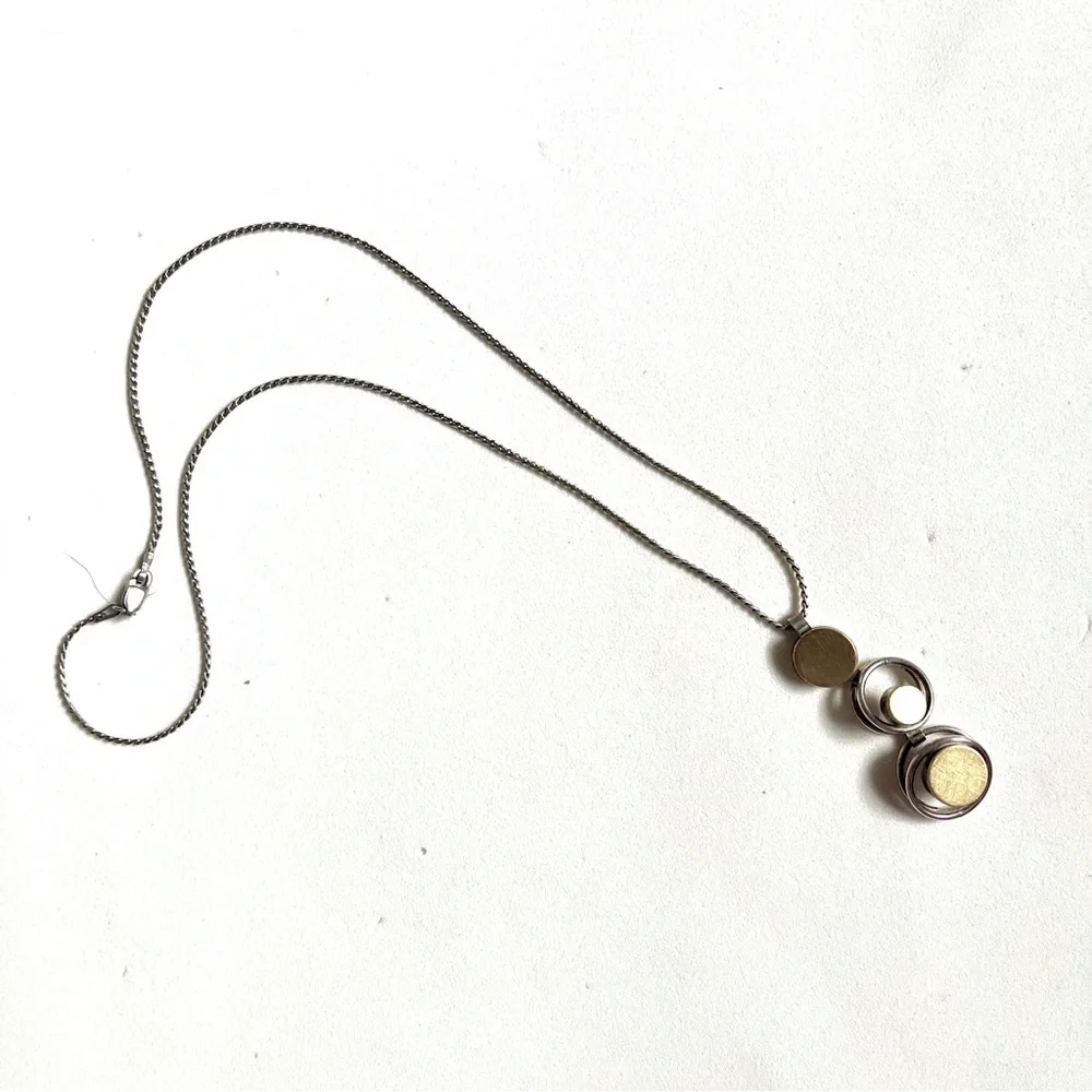Elegant Gold and Silver Pendant Necklace by Elizabeth Garvin Designs - Picture 2 of 15